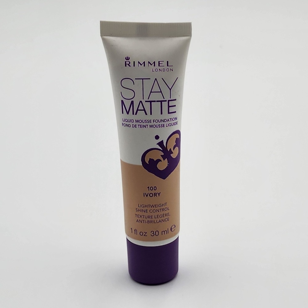 Rimmel Stay Matte Liquid Mousse Foundation Ivory 100 Lightweight 1 Fl Oz New - Picture 1 of 3